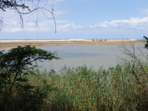 That's the Indian Ocean and it has Crocs and Sharks here.